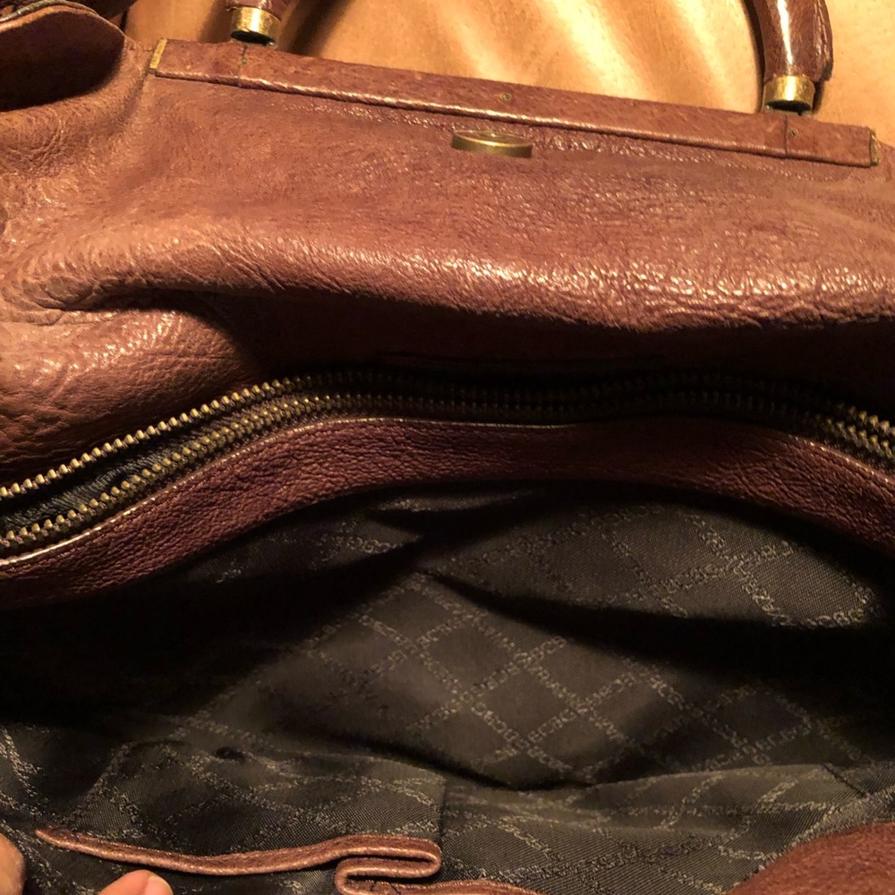 BCBG Maxazria Foldover Leather vintage style bag - Picture 7 of 8